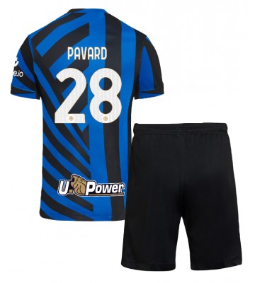 Inter Milan Benjamin Pavard #28 Primera Equipación Niños 2024-25 Manga Corta (+ Pantalones cortos)